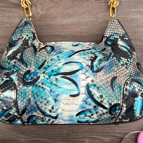 NWT Michael Kors Collection Hand Painted Python Bag - Picture 9 of 10